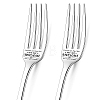 Globleland Word Pattern 304 Stainless Steel Fork AJEW-GL0001-17A-1