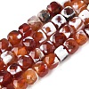 Natural Fire Crackle Agate Beads Strands G-H078-C49-6mm-01-2