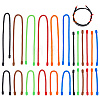 24Pcs 24 Style Reusable Silicone Cable Tie AJEW-CP0001-94-1