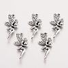 Tibetan Style Alloy Fairy Pendant Rhinestone Settings X-TIBEP-Q043-350-RS-2