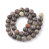 Natural Flower Agate Beads Strands G-Q462-4mm-34-2