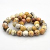 Natural Crazy Lace Agate Round Beads Strands G-N0120-16-8mm-2