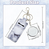 PU Leather & Iron Mirror Keychains HJEW-YW00545-05-3