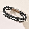 Braided Microfiber Leather Cord Bracelets BJEW-C153-01E-3