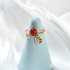 Natural Carnelian Cuff Open Rings RJEW-JR01071-01-2