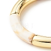 Acrylic Imitation Gemstone Curved Tube Beaded Chunky Stretch Bracelet for Women BJEW-JB07634-3