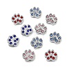 Alloy with Rhinestone Slide Charms RB-NH0002-02P-1