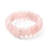 Bicone Natural Rose Quartz Beads Stretch Bracelets for Women BJEW-C097-05C-4