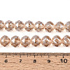 Electroplate Transparent Glass Round Beads Strands EGLA-T029-8mm-12T-14-4