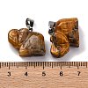 Natural Tiger Eye Pendants G-B127-05P-06-4