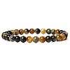 Synthetic Tiger Eye Round Beaded Stretch Bracelet SF8562-25-1-1
