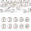 20Pcs 925 Sterling Silver Corrugated Round Spacer Beads STER-TA0001-32-1
