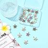 24Pcs 4 Colors Alloy Rhinestone Connector Charms ALRI-FS0001-13-8