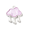 Baking Paint Zinc Alloy with Resin Pendant FIND-Z038-01D-1