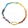 7 Chakra Natural with Synthetic Gemstone Necklaces NJEW-JN06640-3