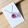 Ocean Handmade Lampwork Fish Pendant 201 Stainless Steel Cable Chain Necklaces WG72CE8-04-1