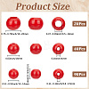 Spray Painted/Dyed Round Natural Schima Wood Beads WOOD-PA0001-80-2