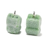 Flocking Opaque Resin Pendants RESI-F064-A25-2