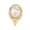 Brass Micro Pave Clear Cubic Zirconia Enhancer Shortener Pendant Bails KK-Z151-06G-1