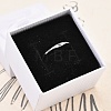 Rhodium Plated 925 Sterling Silver Adjustable Rings RJEW-S397-01P-08-3