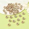 Brass Rhinestone Spacer Beads RB-A014-L6mm-01LG-NF-2