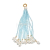 Plastic Beaded Big Pendants PL-CBA0279-01A-1