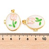 Brass Locket Pendants KK-D232-09G-4