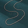 Brass Cardano Chain Necklaces for Women NJEW-D302-02RG-4