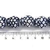 Handmade Blue and White Porcelain Beads Strands PORC-I027-13A-4