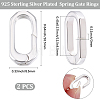 2Pcs Brass Spring Gate Rings KK-BBC0024-20S-2