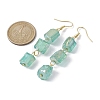 Dyed Natural Quartz Nugget Dangle Stud Earrings EJEW-JE05611-3