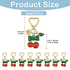 8Pcs Alloy Enamel & Acrylic Pendant Decorations HJEW-YW00394-2