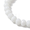 Glass Faceted Rondelle Beaded Stretch Bracelets for Women BJEW-MZ00065-01-4