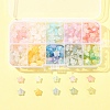 300Pcs 10 Colors Frosted Acrylic Charms OACR-FS0004-09-7
