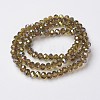 Electroplate Transparent Glass Beads Strands EGLA-A034-T3mm-S04-2