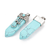 Synthetic Turquoise Pendants G-S292-05D-2
