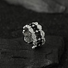 Alloy Micro Pave Cubic Zirconia Cuff Rings FS-WG8F0AC-01-1