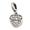 Rack Plating Alloy Crystal Rhinestone European Dangle Charms PALLOY-A009-17AS-1