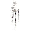 Halloween Bat Moon Stainless Steel & Brass & Glass Beads Suncatchers HJEW-TA00500-1