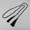 Polyester Tassel Chain Belts for Pants AJEW-WH20070-008-1
