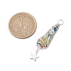 3Pcs 3 Styles Electroplated Natural Quartz Crystal Nuggets Copper Wire Wrapped Pendants PALLOY-JF03128-07-2