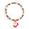 Christmas 304 Stainless Steel Enamel Charm Bracelets UB9806-1-1