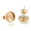 Ion Plating(IP) 304 Stainless Steel Stud Earring Settings STAS-I162-02C-G-2