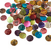 Craftdady 100Pcs 10 Colors Spray Paint Natural Akoya Shell Pendants SHEL-CD0001-01-9