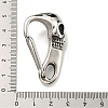 Tibetan Style 316 Surgical Stainless Steel Fittings with 304 Stainless Steel Key Ring FIND-Q101-12AS-3