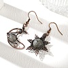 Natural & Synthetic Gemstone Dangle Earrings G-H359-07R-2
