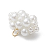 4Pcs Pearlized Glass Pearl Beads Pendants PALLOY-MZ01101-5
