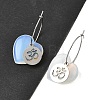 Natural & Synthetic Gemstone & 304 Stainless Steel Hoop Earrings for Women EJEW-G475-04P-6