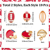 20Pcs 2 Styles Alloy Enamel Beads ENAM-SC0008-24B-2