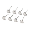 SHEGRACE Brass Stud Earring Findings XGR0105P-151P-1